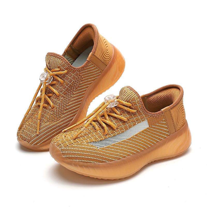 

Повседневные удобные плетеные туфли без застежек для мальчиков, дышащие легкие кроссовки для ходьбы и бега 38/23.5CM оранжевый