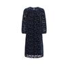 Juzhi AnnaCo Elegant Retro Velvet Burnout Puff Sleeve Dress