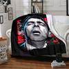 1pc Mr. Bean Flannel Throw Blanket HD Printed Lightweight Soft Warm All Season Blanket for Sofa, Bed, Travel, Camping Machine Washable
