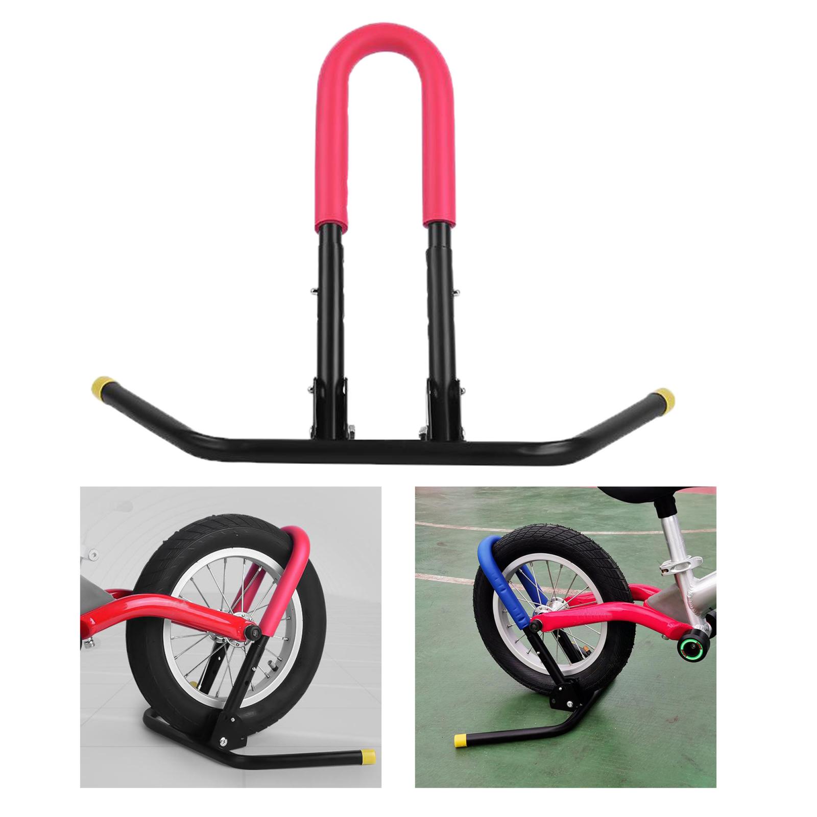 

Bicycle Floor Type Parking Rack Stand - for Kids Balance Bike Indoor Outdoor рожевий