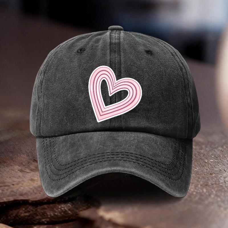 Pc Adjustable Hat with Love Print Pattern Unisex Outdoor Sports Style Ideal Gift for Weddings Parties Birthdays Racing Tea