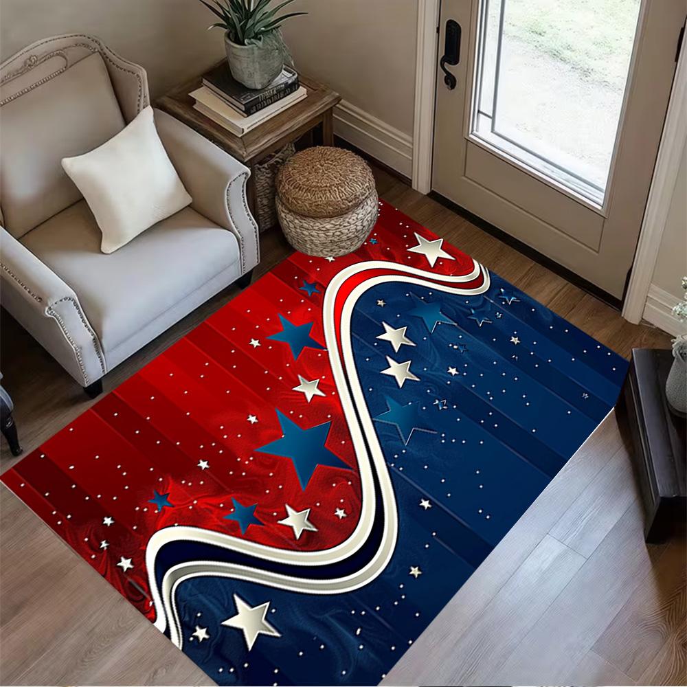 1pc Home Carpet Stars Stripes Non-Slip Office rug