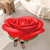 Durable Special-shaped Flower Carpet Soft Non-slip Bathroom Floor Mat Absorbent Rose Floor Mat for Living Room Tea Table Bedside