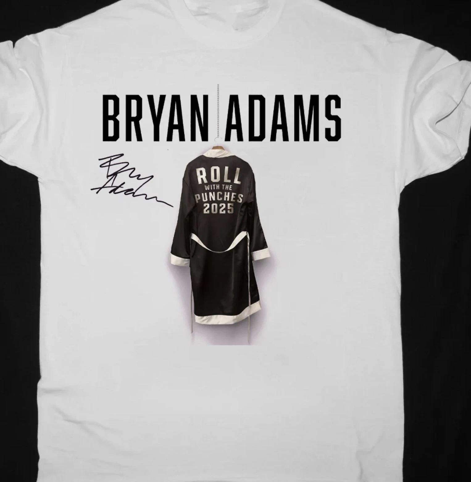 

BRYAN ADAMS - Roll with the Punches Tour 2025 White All Size T-Shirt XL