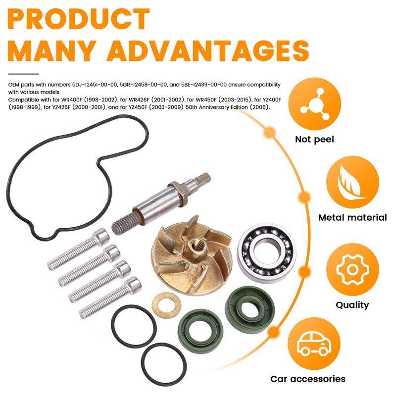 For For YZ450F YZ450F 5DJ-12451-00-00 5GR-12458-00-00 5BE-12439-00-00 Water Pump Mechanical Seal Rebuild Kit