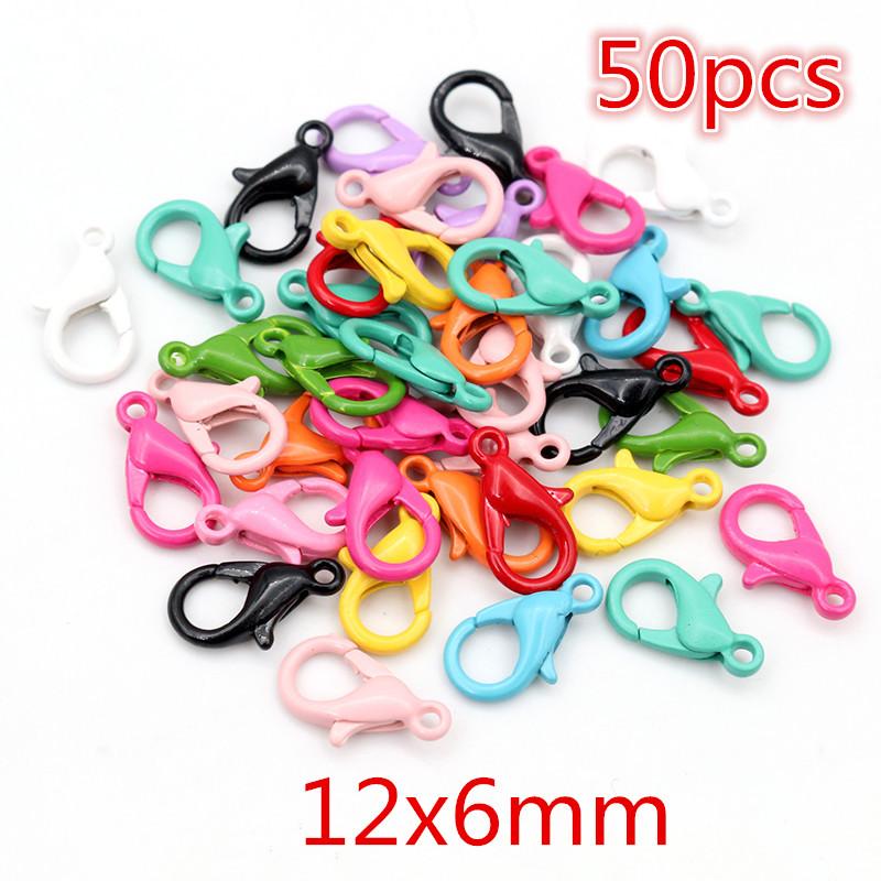 New Colors Mixed Alloy Open Rings Lobster Clasp Hooks DIY Keychain Jewelry Making Findings Supplies Accessories