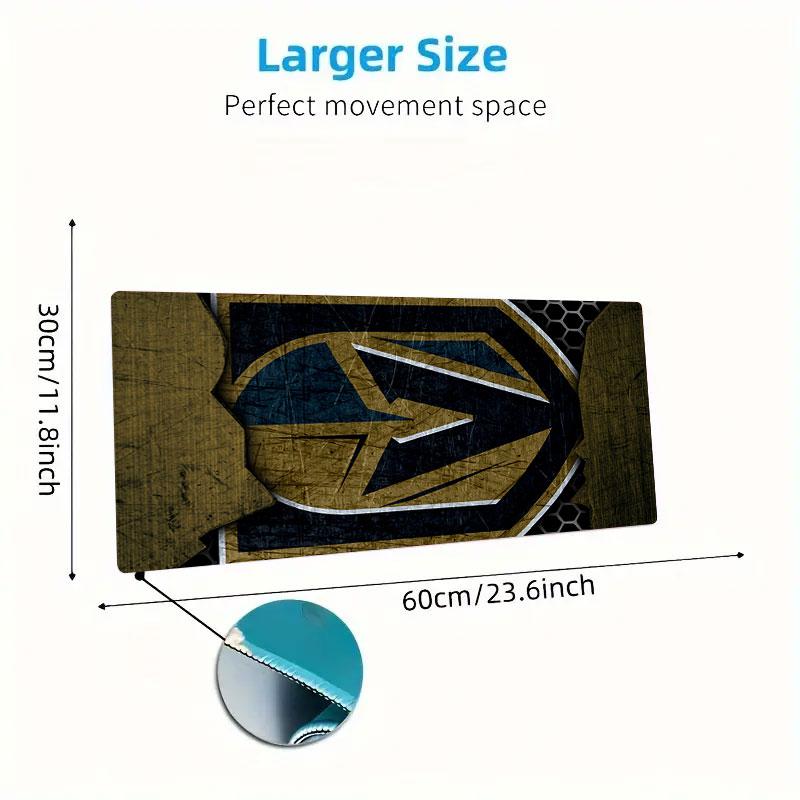 Vegas Golden Knights Mouse Pad, Large Gaming Desk Mat, Non-slip XXL Mousepad for Laptop & Tablet, Mini PC Playmat with Stitched Edges