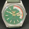 SEIKO 5 AUTOMATIC VINTAGE JAPAN MENS GREEN COLOR DIAL WATCH a701561-5