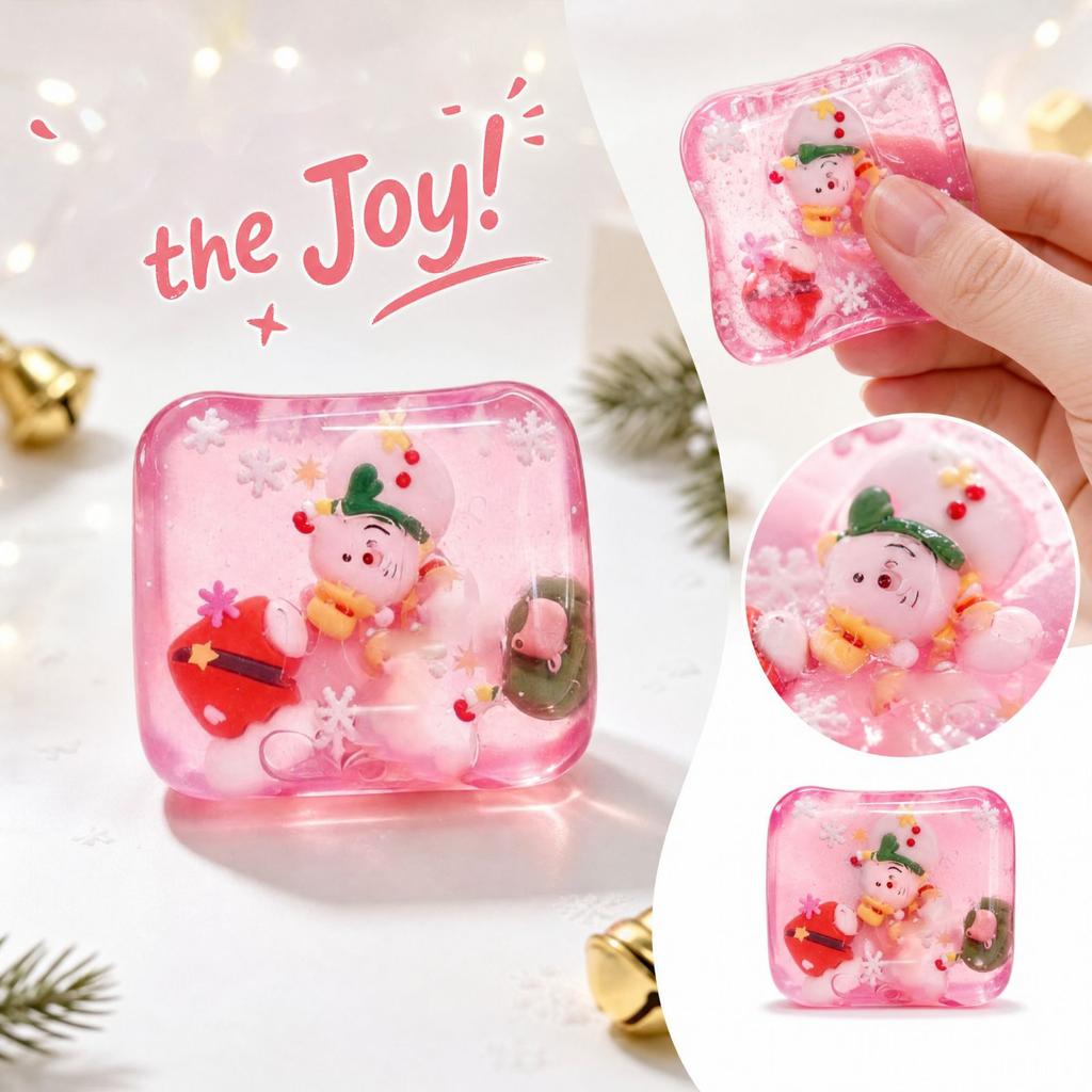 Christmas Square Toy 4.5 cm Stress for Sensory Play