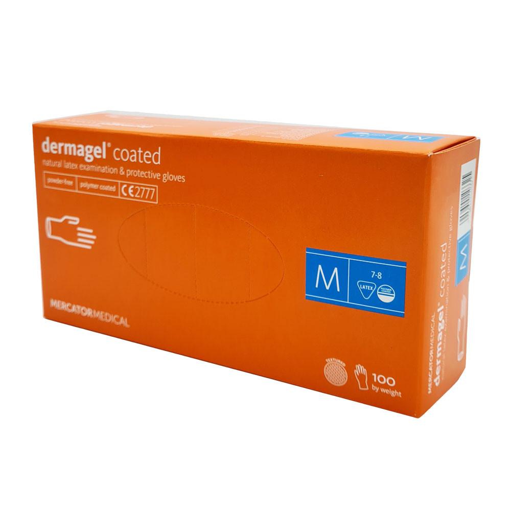 Latex Gloves Mercator Dermagel Coated 100 Pcs