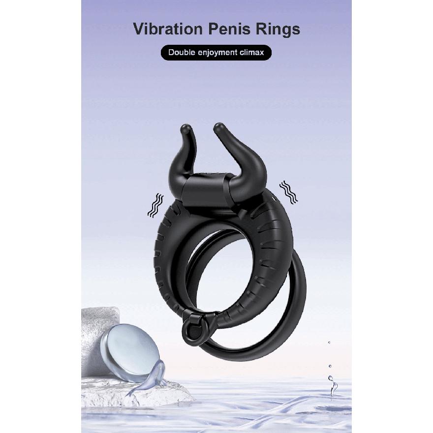 New Vibrating Penis Ring Cock Ring Semen Lock Vibrator Sex Toy for Men Adults Delay Ejaculation Couple Rings Sexy Goods
