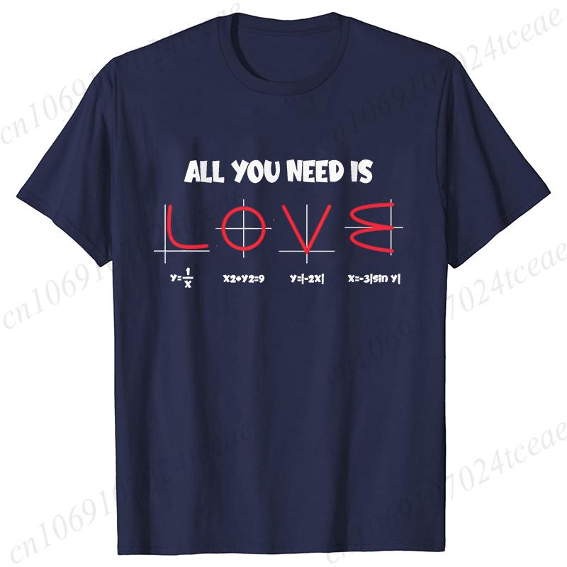 

Retro Men s T-Shirt All You Need Is Love Math Equation Short Sleeve T-Shirt Summer Casual Tees Top Loose Oversize T-Shirt Men S