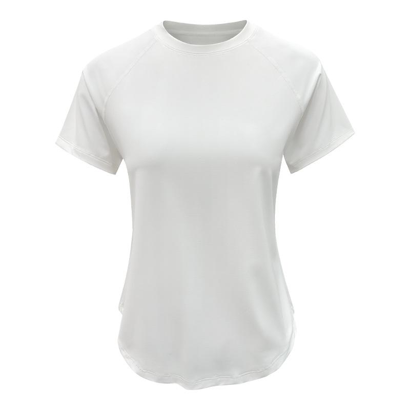 

Женская быстросохнущая футболка для йоги свободного кроя - круглый вырез, короткий рукав, идеально подходит для бега, спорта и фитнеса. S