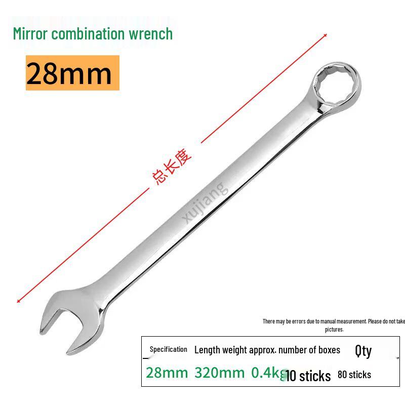 Mirror Finish Double-End Open/Box End Wrench Set