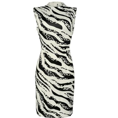 Sleeveless Zebra Print Tight-fitting Dress