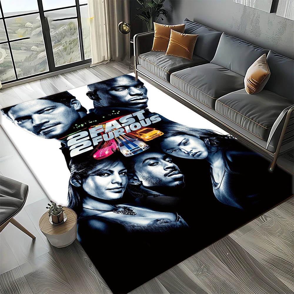 Tappeto Tappeto Artistico Film 3D F-Fast and The F-Furious per Decorazione Stanza Casa Cucina Camera da Letto Divano Regalo Tappeto per Area Bambini Tappetino Antiscivolo
