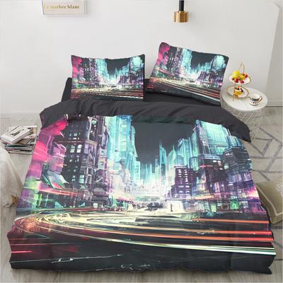 City View Bedding Set Digital Print Duvet Cover Kit Ultra-fine Fiber Pillowcase  New Wholesale Bedspread