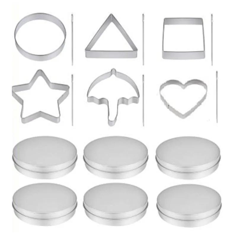 6-Piece Set Sugar Candy Game Series Dalgona Candy Cookie Umbrella Star Triangle Sugar Mould Candy for Sugar Cake Making Tools