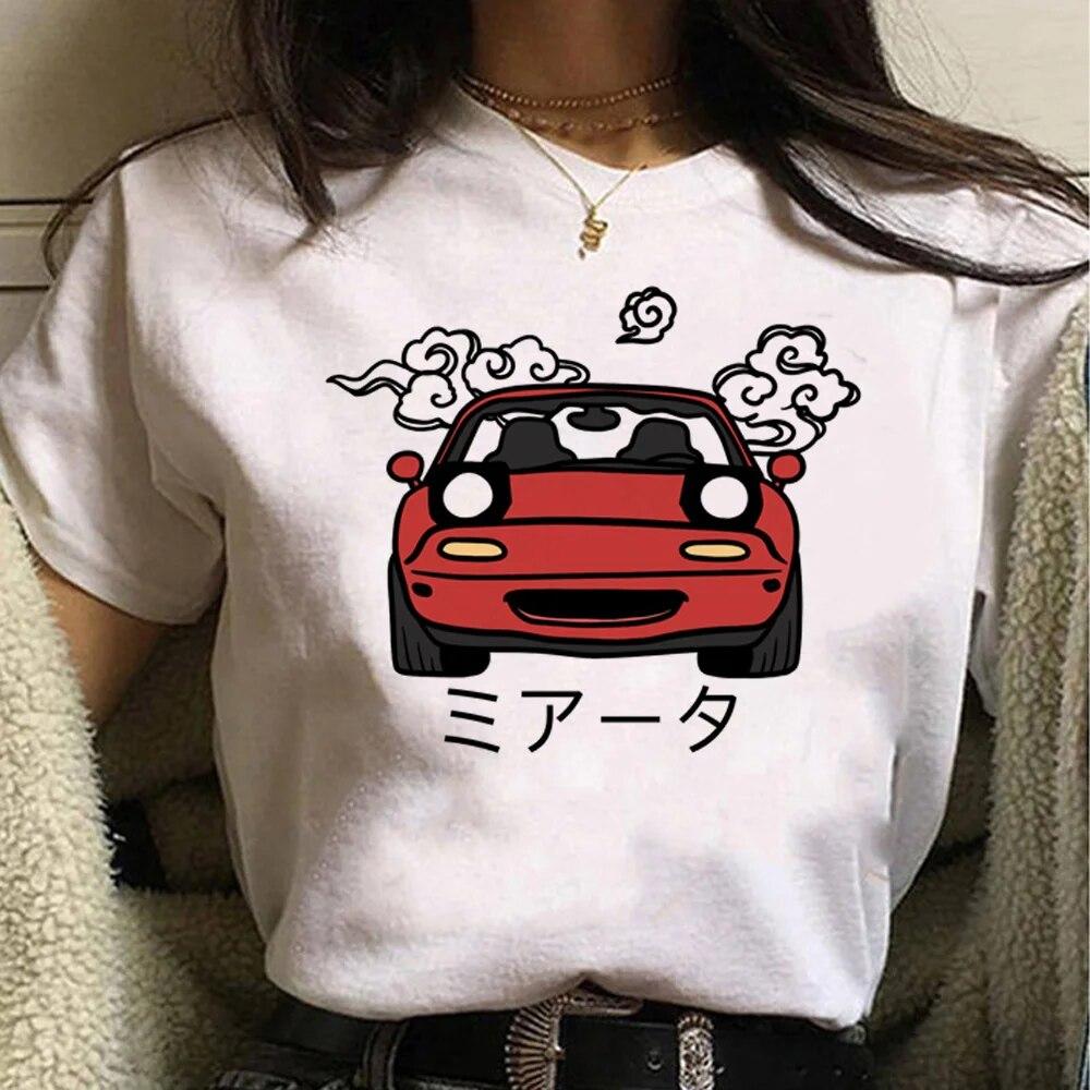 

Футболка Miata женская японская футболка с комиксами и аниме для девочек унисексга японская одежда XL