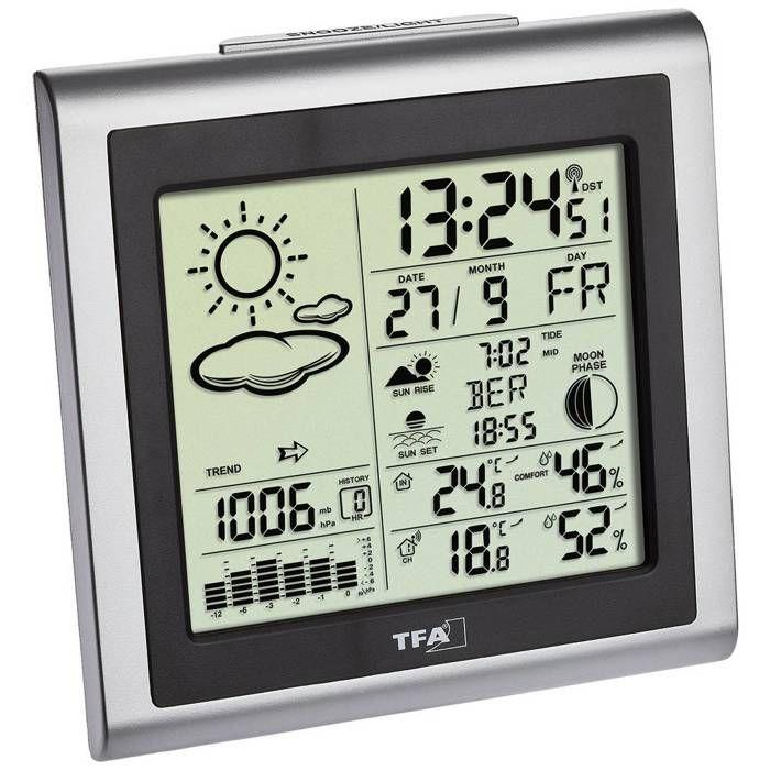 TFA Dostmann LARGO 35.1145.54 Station météo radiopilotée Prévisions météorologiques 12 heures Nombre de capteurs max. 3