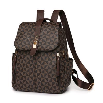Rucksack Damen Neu Retro Lässig Alte Blume Große Kapazität Schultasche Rucksack Druck Mode Trend Linie Große Tasche