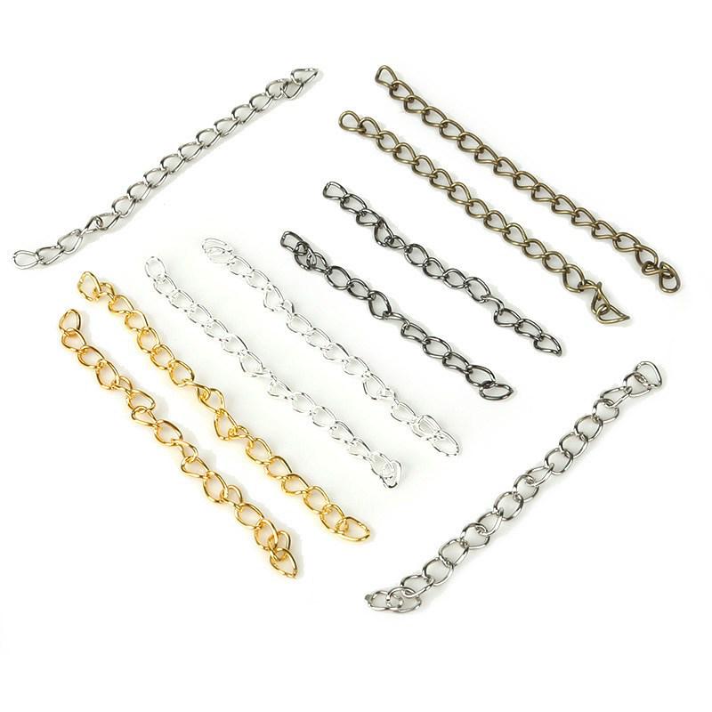 100-Pack Handmade Extension Chains for DIY Earrings, Bracelets, and Necklaces