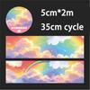 11mm X 1m PET Sky Clouds Tape for DIY Scrapbooking Planner Diary Aesthetic Masking Tape Stationery Office Supplies