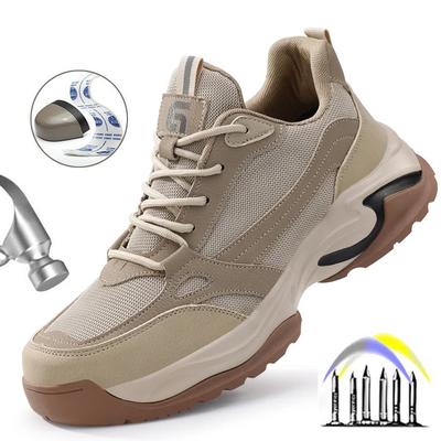 Fashion Men's Labor Shoes Indestructible Comfortable Breathable Safety Work Boots Sneakers Anti Smashing Outdoors Male Footwear