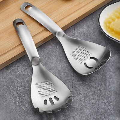 Multipurpose Grinding Spoon,Stainless Steel Garlic Ginger Fruits Vegetable Grater Grinder Spoon,Noodle Spoon Kitchen Supplies