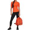 Adidas Solid Color Crew Neck Pullover Logo Print Short Sleeve T-Shirt Women Tops Half-Impact-Orange HI6151
