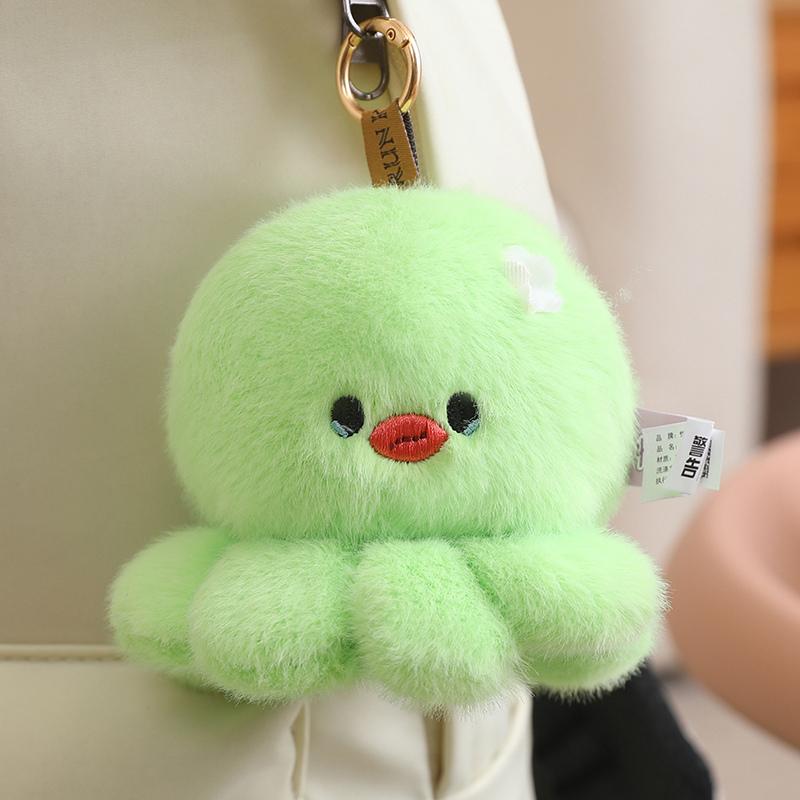 

10CM Cute Octopus Plush Pendant Toys Soft Stuffed Sea Animal Doll Kawaii Octopus Keychain Bag Decoration Small Holiday Gifts about 10cm зелёный