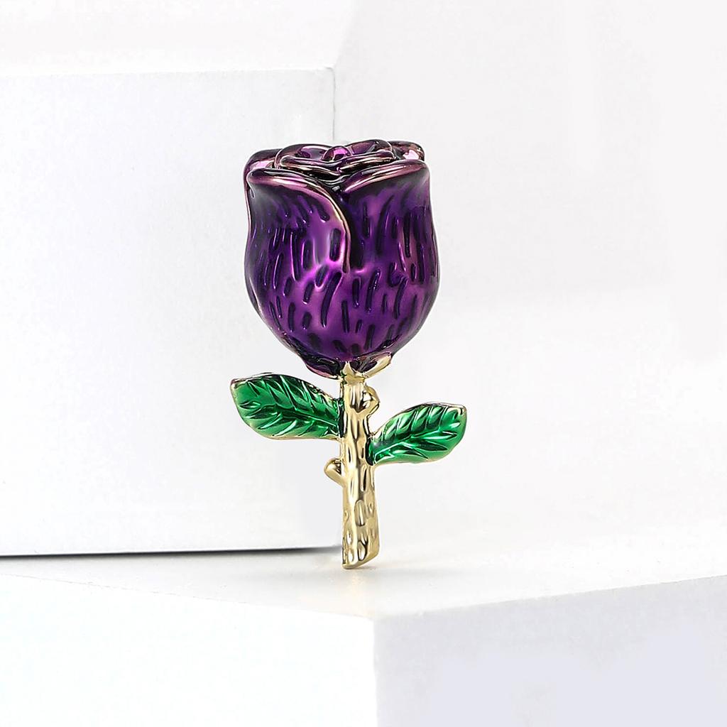 Fashion Enamel Rose Brooches for Women Unisex Pearl Plant Pins Event Party Luxury Gifts Backpack Decoration Clothes Accessories