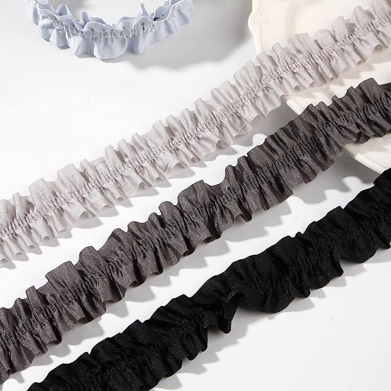 Bilateral Curly Edge Ruffled Lace Ribbon for DIY Hair Accessories, Clothing, Curtains, and Packaging