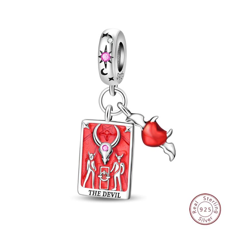 Copper Beaded Pendant Sun Moon Star Magic Tarot Vitality Suitable For Original 3Mm Bracelet Women Exquisite Jewelry