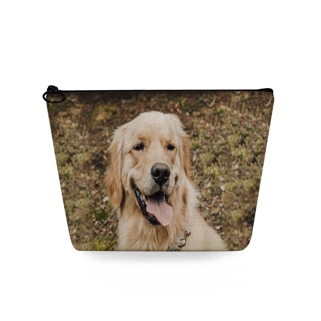 Women Dog Print Cosmetic Bag Toiletries Organize Travel Storage Case 6783