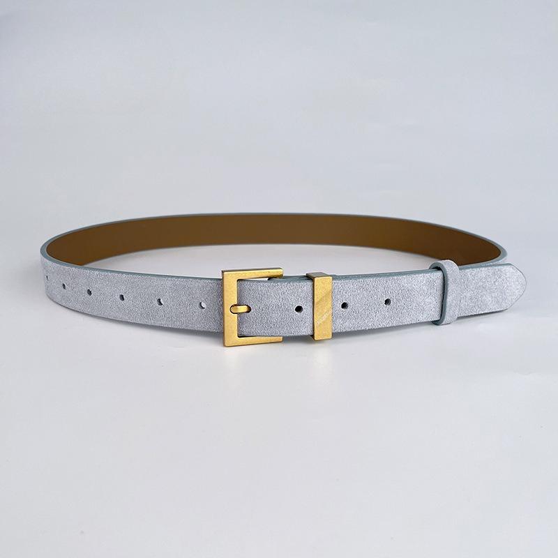 Cowhide Genuine Leather Women's Belt Cowhide Retro High-end Feeling Paired with Casual Pants Jeans Belt Women