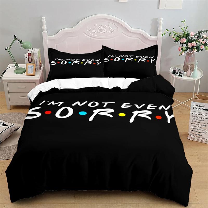 Friends TV Show Bedding Sets Duvet Cover Set With Pillowcase Polyester Double Twin Full Queen King Bedclothes Home Decor