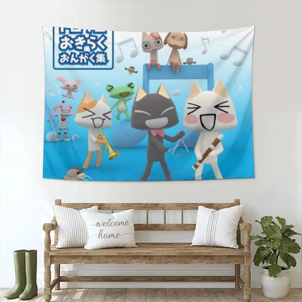 Inoue Toro Cute Cat Wall Hanging Tapestry Home Decor Bedroom Room Fabric Decoration