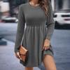 Autumn and winter independent station popular women's clothing solid color doll clothing sweater dress women