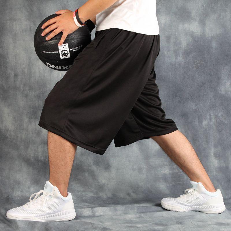 Pantaloni sport Pantaloni scurți de baschet Pantaloni lați pentru bărbați Streetball peste genunchi Buzunar largi Pantaloni de fitness de vară