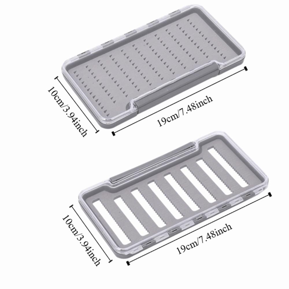 Portable Waterproof Fly Fishing Box Lightweight Foam Fishing Flies Box Transparent ABS Shell Fishing Tackle Box Tackle Storage
