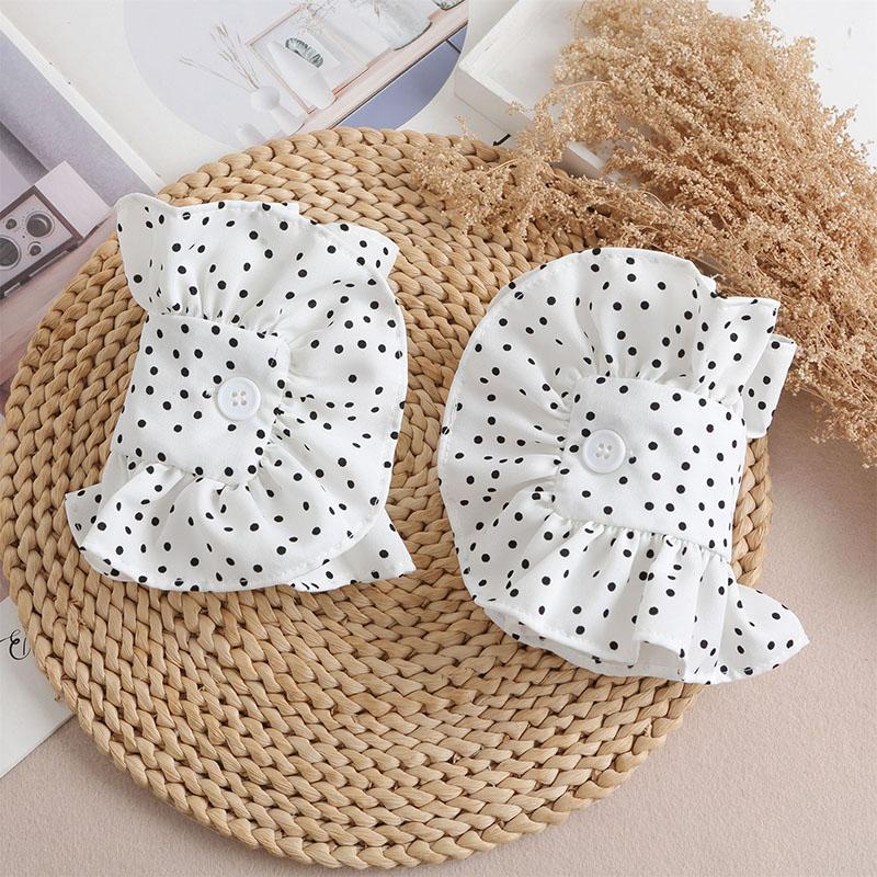 Women Detachable Sleeve Fake Cuffs Female Lace Pleated Flare Sleeve False Cuffs Ruffles Wristband Decorative Accessory