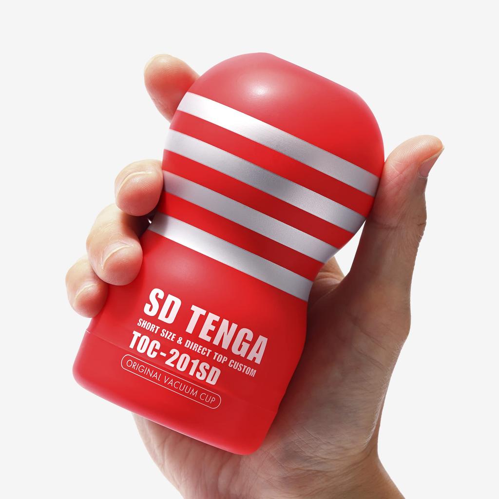 TENGA New SD TENGA Original Vacuum Cup Short Deep 1 Piece Red Female, Type, Penetration, (x 1)