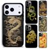Retro Chinese Dragon Totem Phone Case for iPhone 17 16 15 Pro Max Air 14 13 12 11 Plus Shockproof Capa Cover