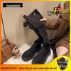 Stylish Two-Way Fold-Over Thick-Soled Women's Chunky-Heeled Knee-High Riding Boots for Autumn/Winter 2025.