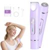 Women's Electric Epilator And Trimmer 2-in-1 Dual Head Bikini Area Shaver for Smooth Intimate Skin Hair Removal