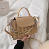 Vintage Solid Color Fashion Shoulder Handbags Women Flap Messenger Bag Small PU Leather Crossbody Bags Female Purse