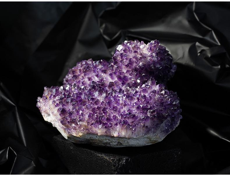 Green & Purple Natural Crystal Cluster Ornaments for Home Decoration & Desktop Display