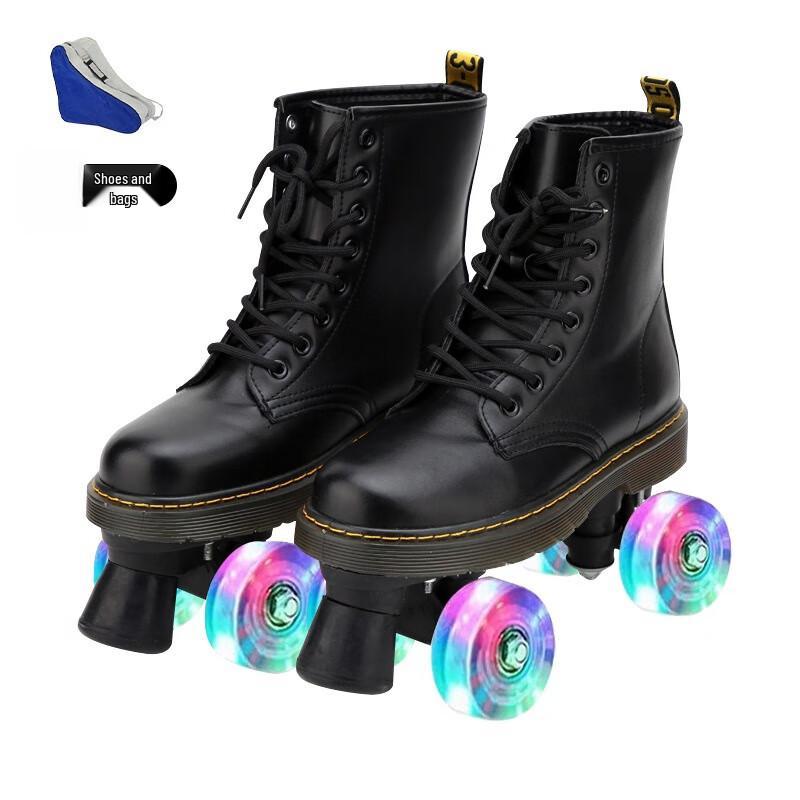 Chiwang Aojia Double Row Roller Skates with Flash Wheels 38