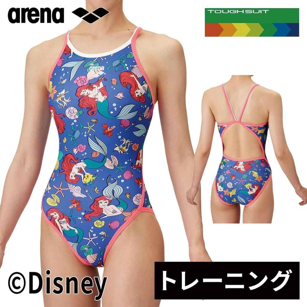 Swimsuit Training One Piece Pink x Blue M [Arena] (Open Back) Women's (PKBL)